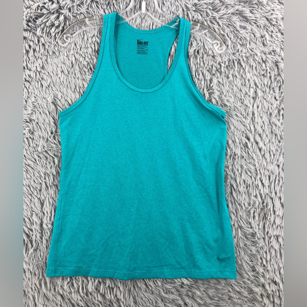 Nike Tank Top Womens Large Dri Fit Regular Fit Soft Teal Tank Top